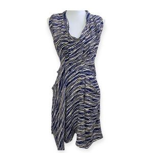 Thakoon Addition Blue Abstract Print Silk Dress Sleeveless 4